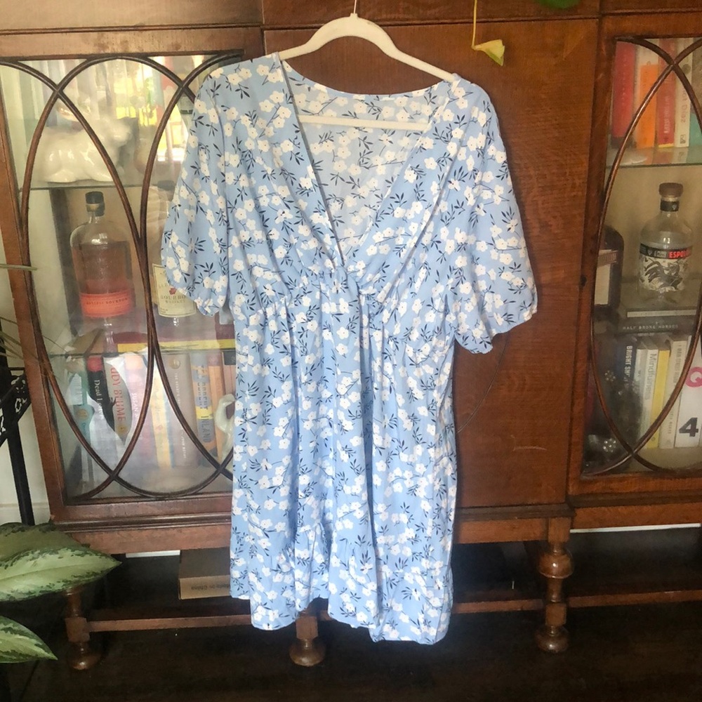 Blue floral sundress